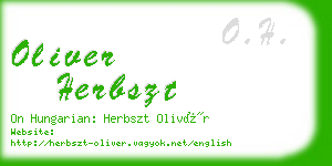 oliver herbszt business card